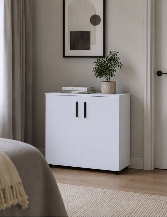 Комод Doros Торн Білий 2 ДСП 90х51.6х80 (DRS-012087)