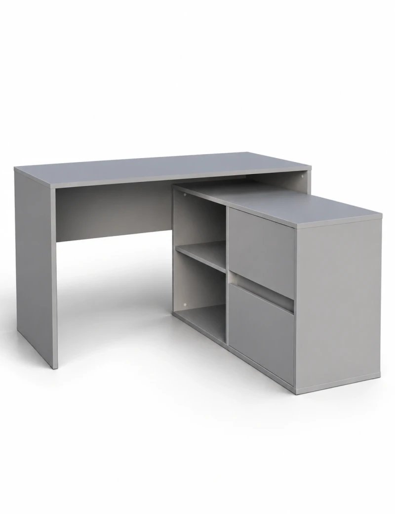 Cтіл письмовий кутовий TWIN K 120x60 см Камінь Сірий
