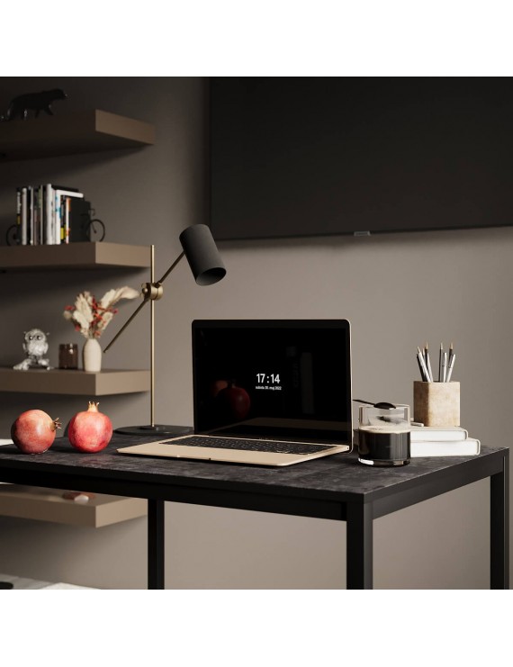 Письмовий стіл Art in Head Brevity Loft mid 900х750х670 Бетон Темний / Чорний (TB02360000030)