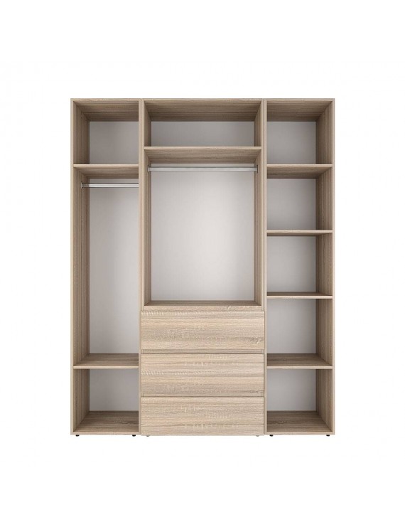 Шафа розпашна комбінована з антресоллю №1 Art in Head Light 1600х2500х500 Дуб Сонома світла (A1LTK0113000000)