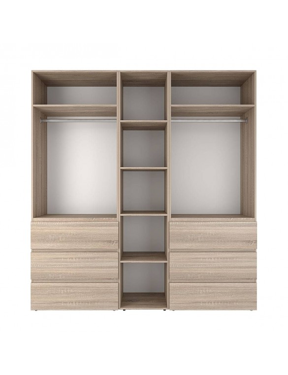Шафа розпашна комбінована з антресоллю №3 Art in Head Light 2000х2600х500 Дуб Сонома світла (A2LTK0313000000)