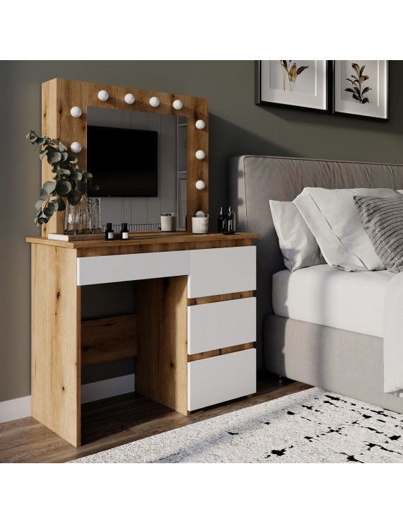 Стіл туалетний Art in Head Beauty 940х430х1400 Дуб евок/ Білий діамант (TB31100100000)