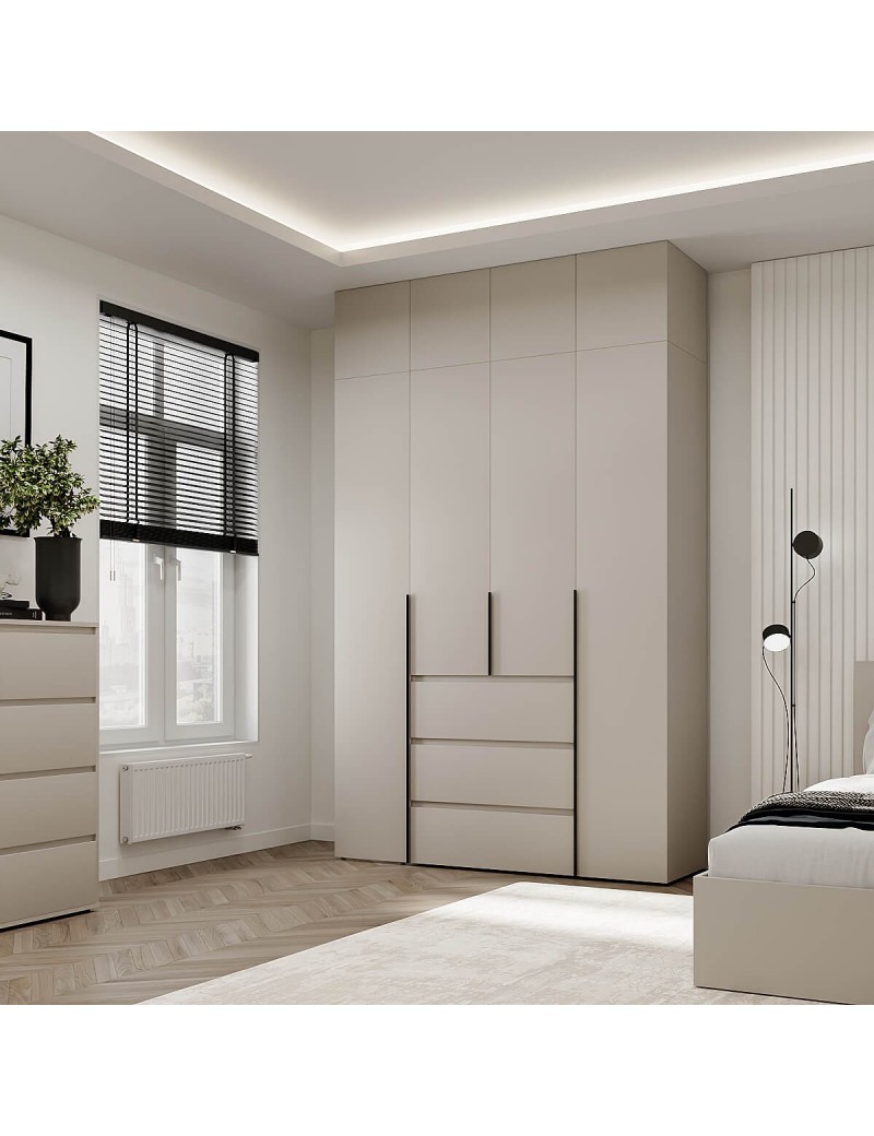 Шафа розпашна комбінована з антресоллю №1 Art in Head Light 1600х2500х500 Кашемір (A1LTK0114000000)