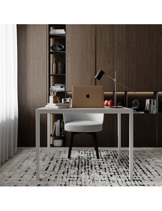 Письмовий стіл Art in Head Brevity Loft mid 900х750х670 Дуб сонома/Білий метал (TB02130000010)