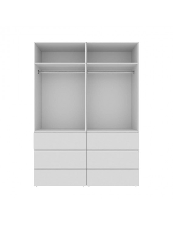 Шафа розпашна комбінована з антресоллю №10 Art in Head Light 1600х2600х500 Білий діамант (A2LTK0101000000)
