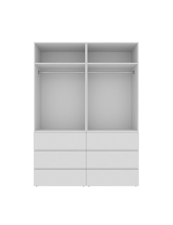Шафа розпашна комбінована з антресоллю №10 Art in Head Light 1600х2600х500 Білий діамант (A2LTK0101000000)