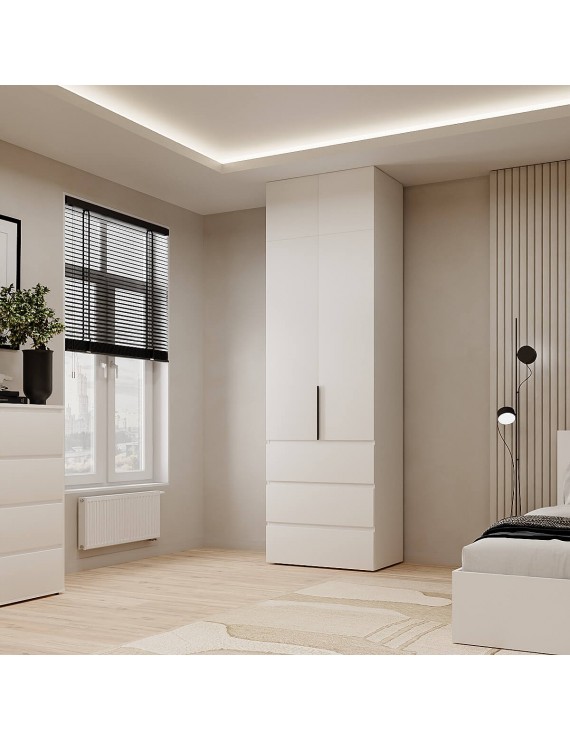 Шафа розпашна з антресоллю №2 Art In Head Light 800x2600x500 Білий діамант (A2LT12010000000)