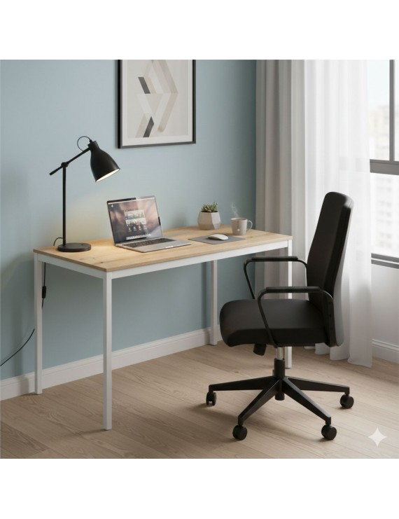 Письмовий стіл Art in Head Brevity Loft standart 1400х750х670 Дуб Евок/Білий метал (TB04100000010)