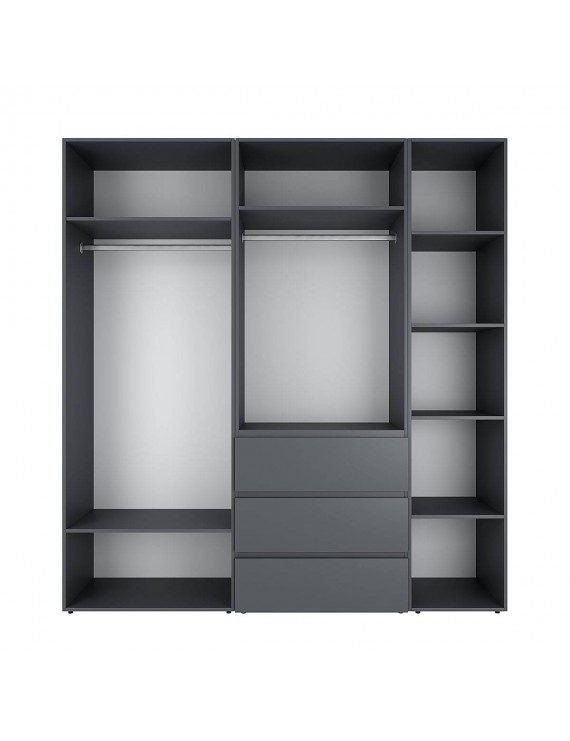 Шафа розпашна комбінована №4 ART IN HEAD Light 2000x500x2200 Графіт (LTK047000000)
