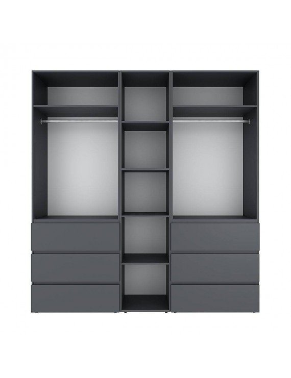 Шафа розпашна комбінована №6 ART IN HEAD Light 2000x500x2200 Графіт (LTK067000000)