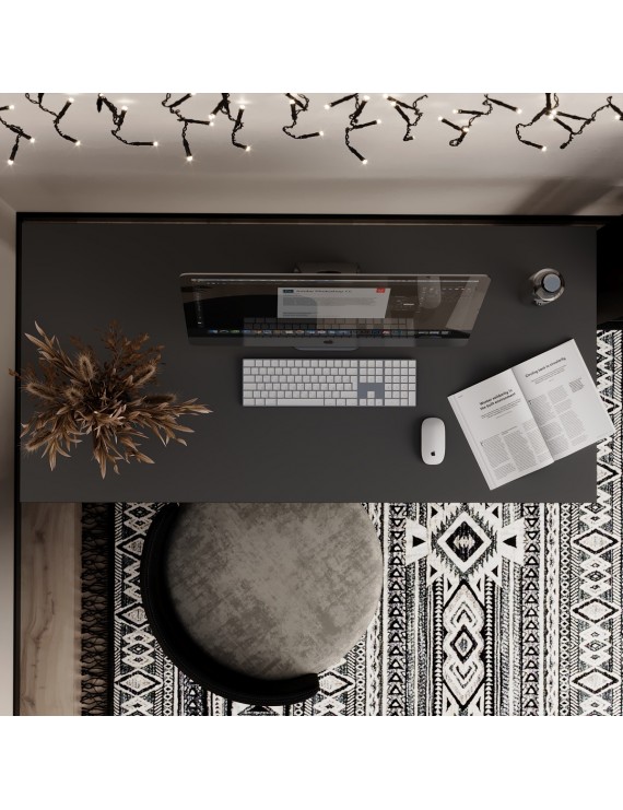 Письмовий стіл Art in Head Brevity Loft standart 1400х750х670 Графіт/Чорний метал (TB04070000030)