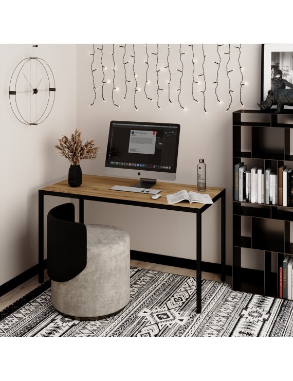 Письмовий стіл Art in Head Brevity Loft standart 1400х750х670 Дуб крафт золотий/Чорний метал (TB04120000030)