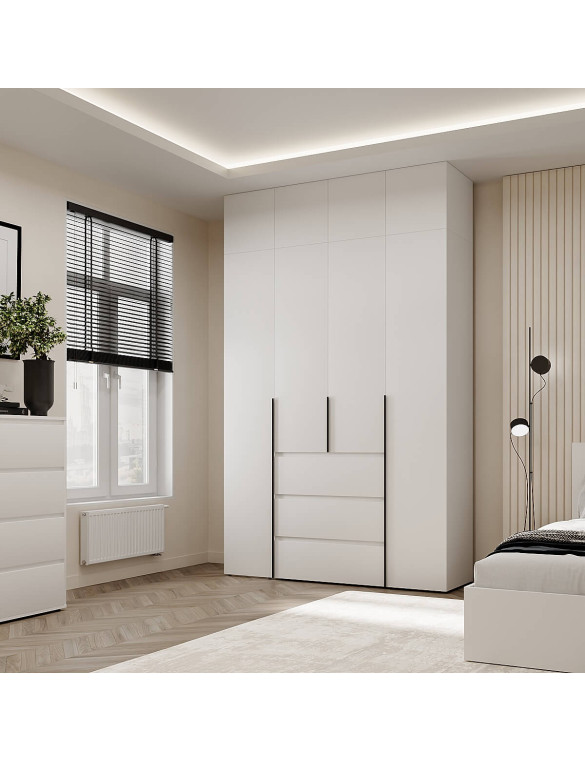 Шафа розпашна комбінована з антресоллю №1 Art in Head Light 1600х2600х500 Білий діамант (A2LTK011000000)