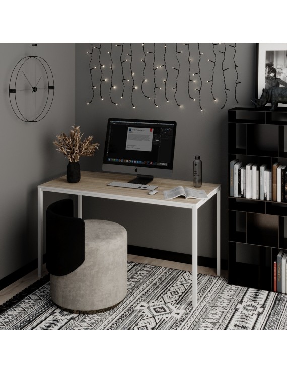 Письмовий стіл Art in Head Brevity Loft standart 1400х750х670 Дуб сонома/Білий метал (TB04130000010)