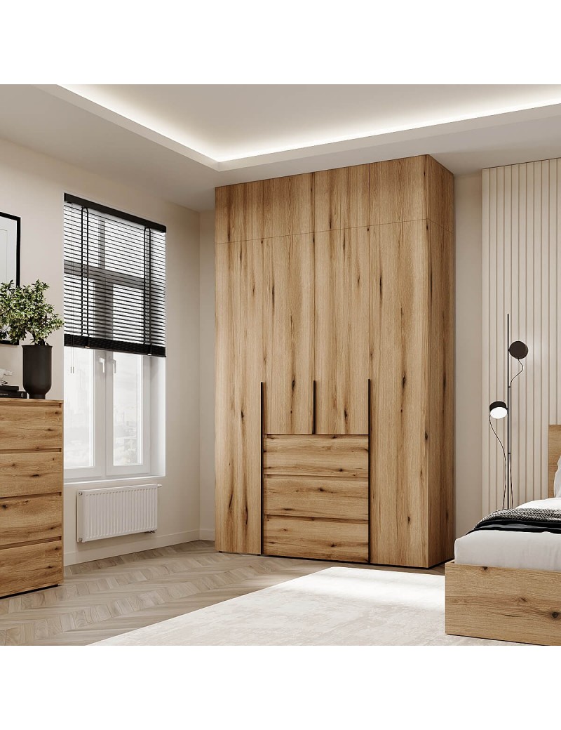 Шафа розпашна комбінована з антресоллю №1 Art in Head Light 1600х2600х500 Дуб Евок прибережний (A2LTK0110000000)
