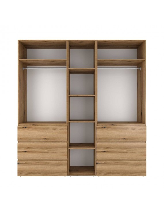 Шафа розпашна комбінована з антресоллю №3 Art in Head Light 2000х2600х500 Дуб Евок прибережний (A2LTK0310000000)