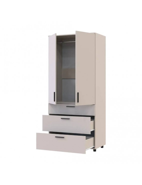 Шафа для одягу Doros Торн Кашемір 2 ДСП/3Ш (штанга) 90х51.6х200 (DRS-012029)