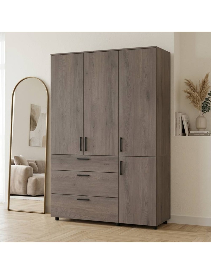 Шафа для одягу Doros Торн Кремона Канноло 3 ДСП/3Ш (штанга) 135х51.6х200 (DRS-012069)