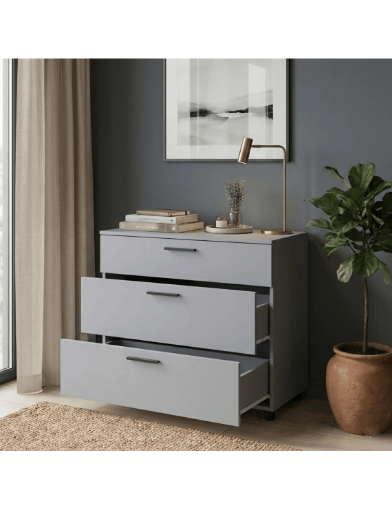 Комод Doros Торн Сірий 3Ш 90х51.6х80 (DRS-012109)