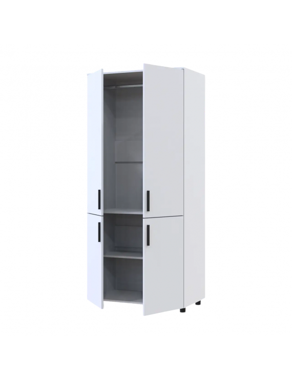 Шафа для одягу Doros Торн Білий 2 ДСП (штанга) 90х51.6х200 (DRS-012019)