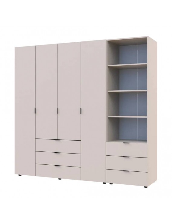 Шафа для одягу Doros Гелар Кашемір 4ДСП з пеналом 215х49.5х203.4 (DRS-011930)
