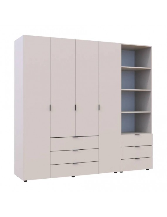 Шафа для одягу Doros Гелар Кашемір 4ДСП з пеналом 215х49.5х203.4 (DRS-011930)