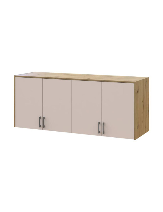 Антресоль висока Doros Ронді Дуб Артизан/Кашемір 4 ДСП 160х52х65 (DRS-011910)