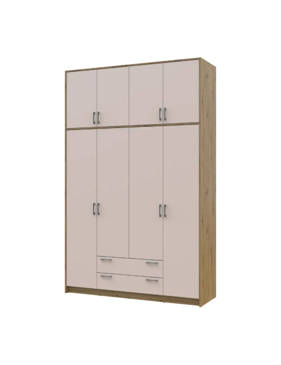Антресоль висока Doros Ронді Дуб Артизан/Кашемір 4 ДСП 160х52х65 (DRS-011910)
