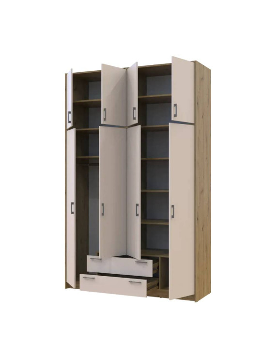 Антресоль висока Doros Ронді Дуб Артизан/Кашемір 4 ДСП 160х52х65 (DRS-011910)