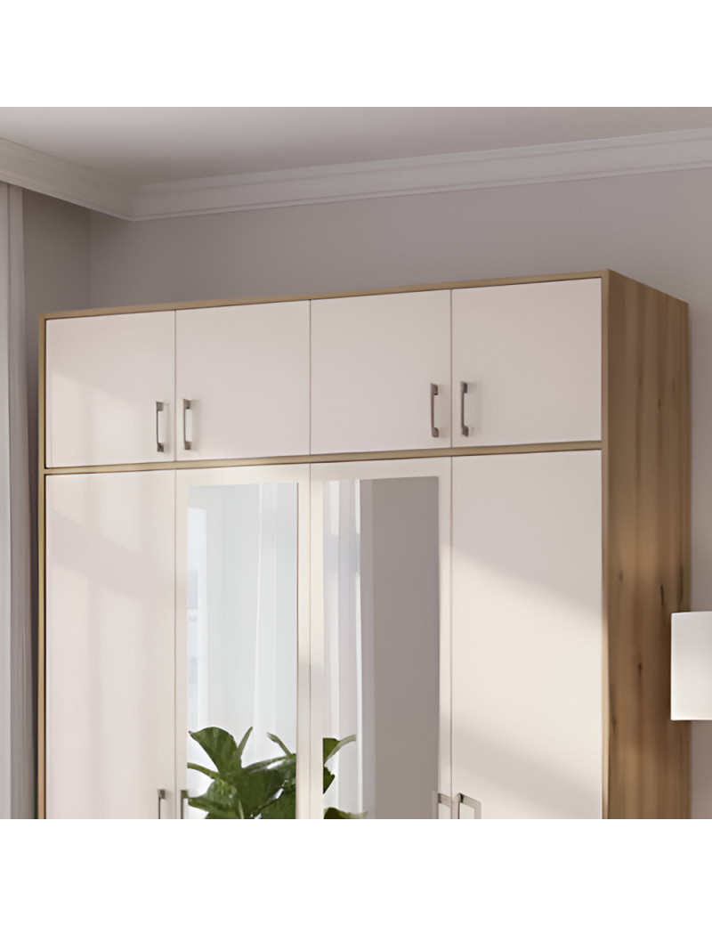 Антресоль висока Doros Ронді Дуб Артизан/Кашемір 4 ДСП 160х52х65 (DRS-011910)