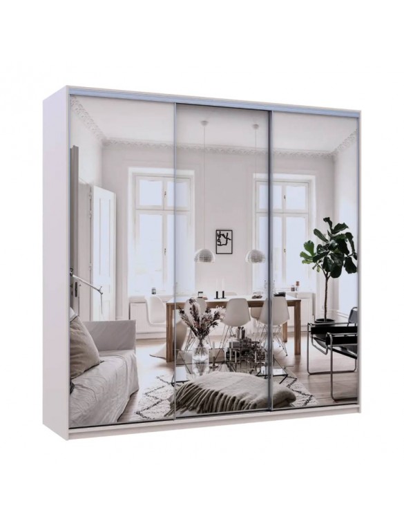 Шафа-купе Doros Сіті Лайт Кашемір 3 дзеркала 225х60х225 (DRS-011811)