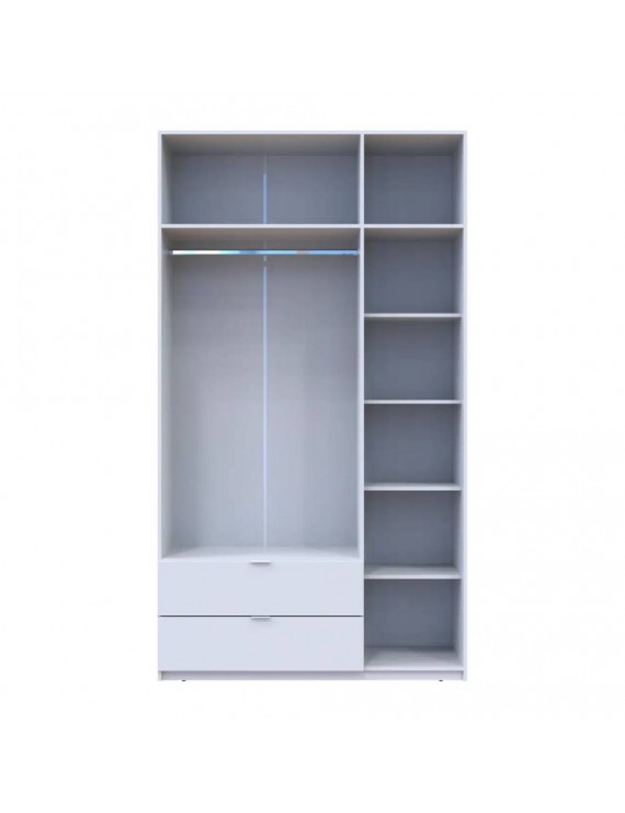 Шафа для одягу Doros Лукас Білий 3ДСП 135х50х240 DRS-011652 (80737800)