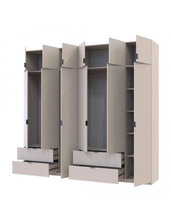 Шафа для одягу Doros Лукас Кашемір 3+3 ДСП 255х50х240 DRS-011714 (42005112)