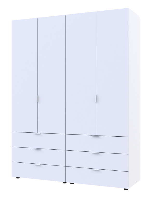 Комплект шаф для одягу Doros Гелар (2 шт.) 155х49,5х203,4 см Білий (DRS-011104)