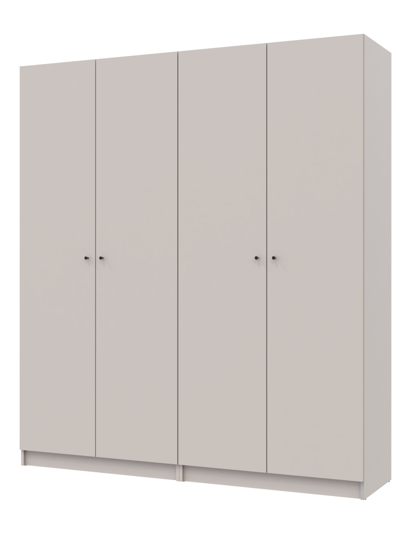 Комплект шаф для одягу з полицями Doros Промо (2 шт.) 180х48х204 см Кашемір (DRS-011466)