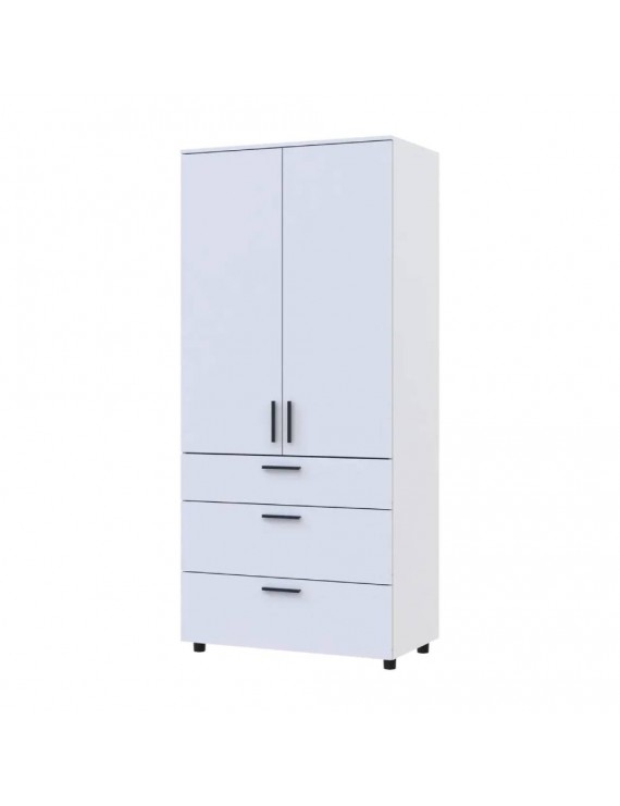 Шафа для одягу Doros Торн Білий 2 ДСП/3Ш (полиці) 90х51.6х200 (DRS-012020)