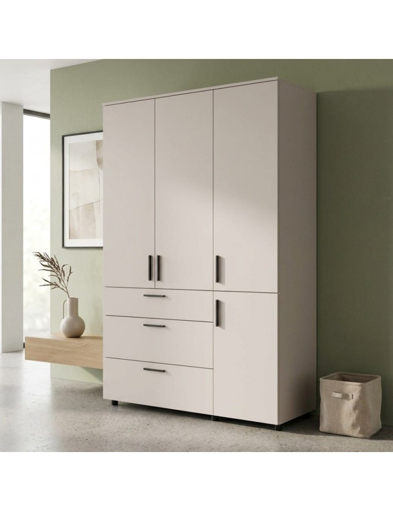 Шафа для одягу Doros Торн Кашемір 3 ДСП/3Ш (полиці) 135х51.6х200 (DRS-012060)