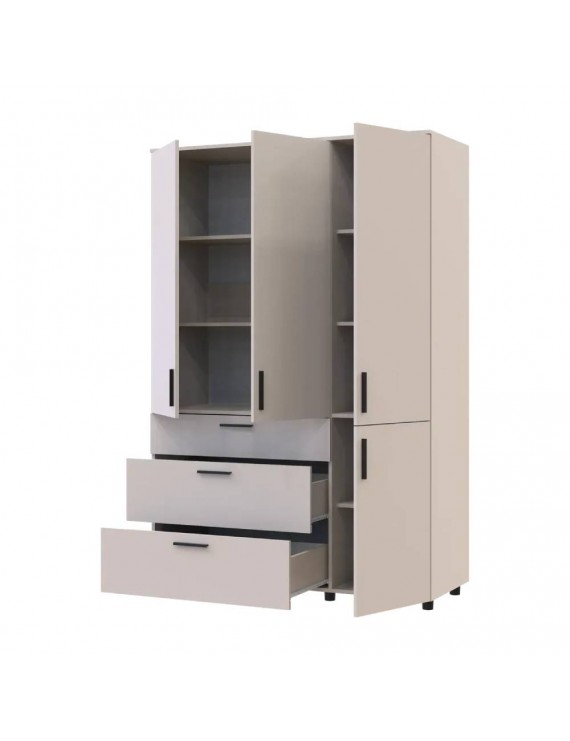 Шафа для одягу Doros Торн Кашемір 3 ДСП/3Ш (полиці) 135х51.6х200 (DRS-012060)