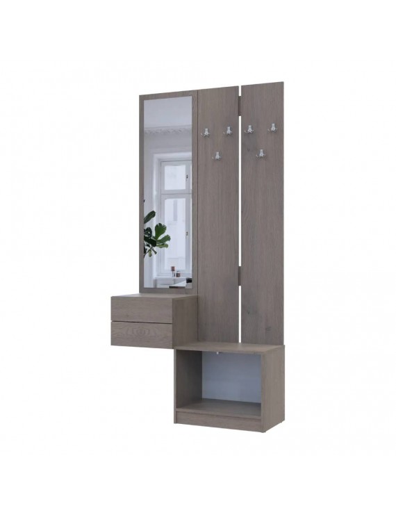 Передпокій Doros Сола з дзеркалом (модульний комплект - 2 елементи) Канноло/Кашемір 105х40х215 (DRS-011899)