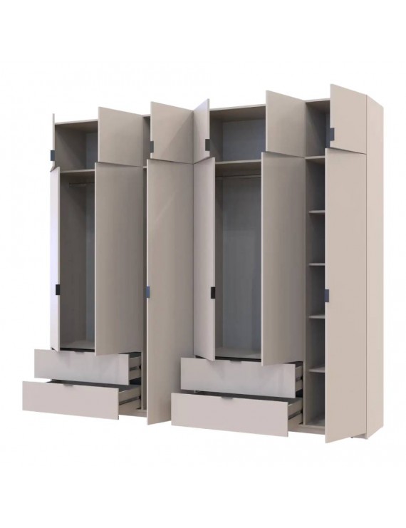 Шафа для одягу Doros Лукас Кашемір 3+3 ДСП 270х50х240 DRS-011715 (42005116)