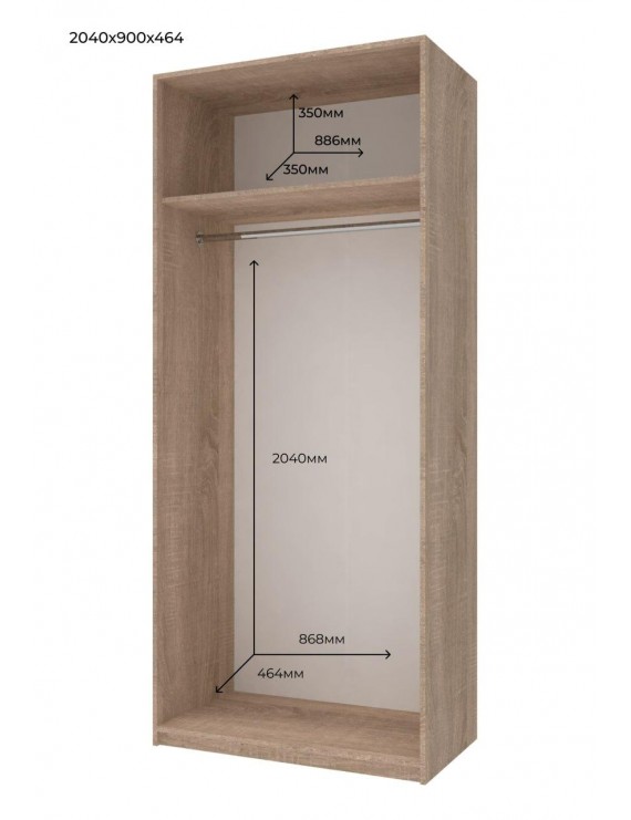 Комплект шаф для одягу Doros Промо (2 шт.) 180х48х204 см Дуб сонома (DRS-011210)