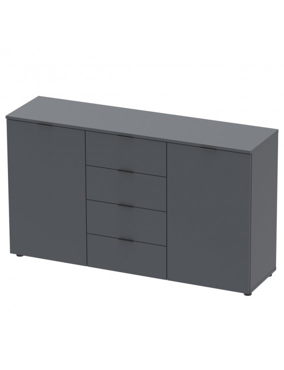 Комод у спальню Doros Рон 5 140х38х81 см Графіт (DRS-011301)