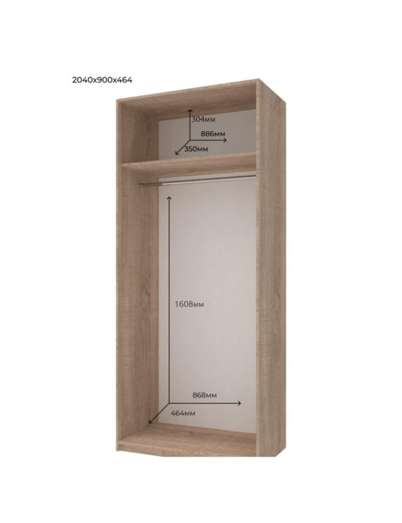 Комплект шаф для одягу Doros Промо (2 шт.) 225х48х204 см Білий (DRS-011211)