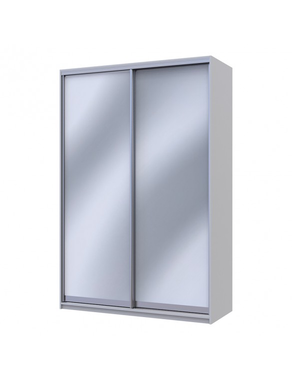 Шафа купе Doros Сіті Лайт Сірий світлий 2 Дзеркала 150х60х225 (DRS-011550)