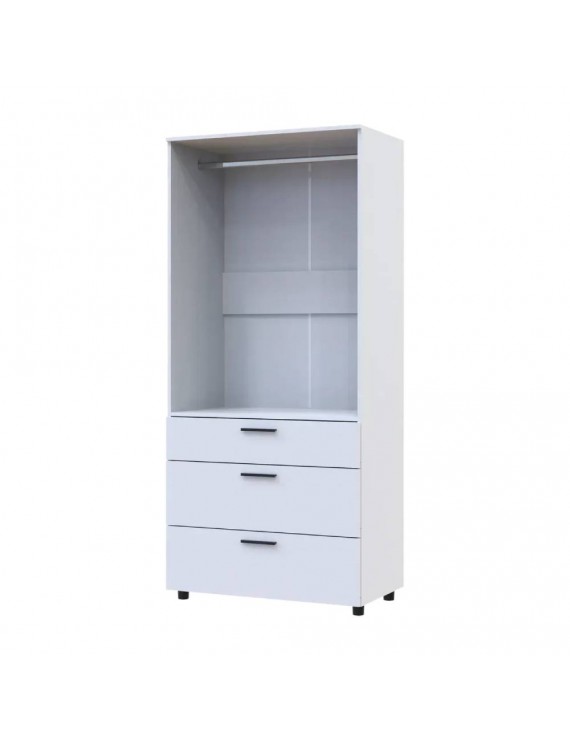 Шафа для одягу Doros Торн Білий 2 ДСП/3Ш (штанга) 90х51.6х200 (DRS-012021)