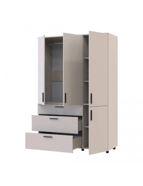 Шафа для одягу Doros Торн Кашемір 3 ДСП/3Ш (штанга) 135х51.6х200 (DRS-012061)