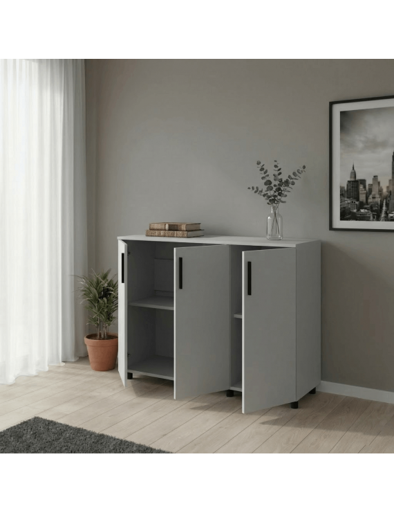 Комод Doros Торн Сірий 3 ДСП 135х51.6х80 (DRS-012101)