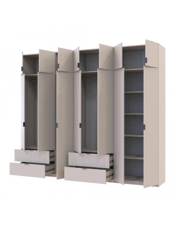 Шафа для одягу Doros Лукас Кашемір 3+4 ДСП 280х50х240 DRS-011716 (42005120)