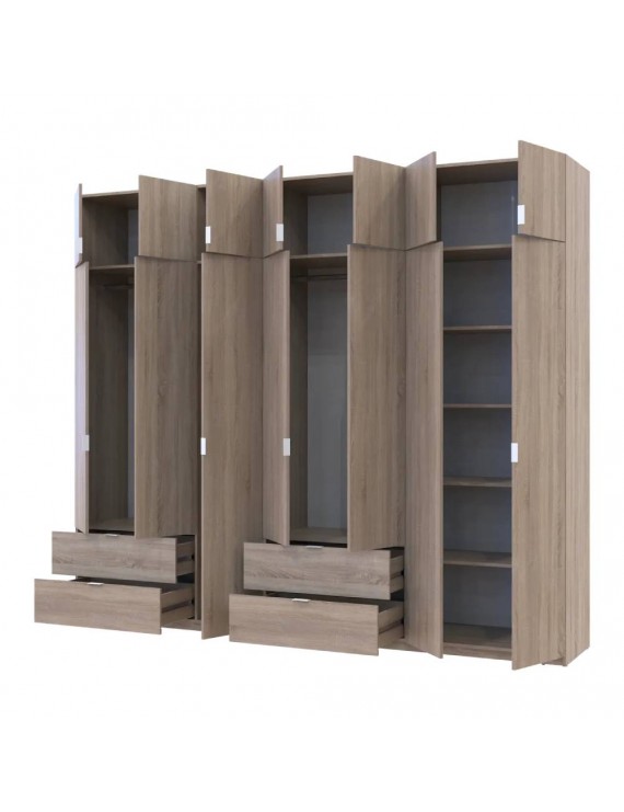 Шафа для одягу Doros Лукас Дуб сонома 3+4 ДСП 280х50х240 DRS-011706 (42005119)