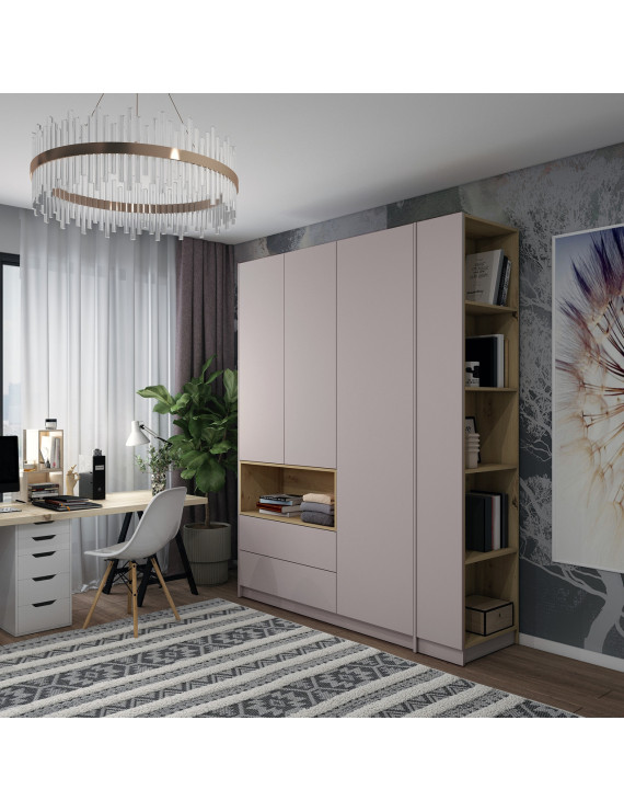 Етажерка до шафи Doros Дейл Кашемір/Дуб Артизан 52х28х220 DRS-011733 (41516118)